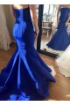 Long Yellow Mermaid Strapless Prom Dresses Formal Evening Gowns 901675