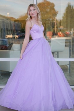 Elegant Long Lilac Prom Dresses Formal Evening Gowns 901680
