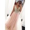 Long Pink Lace and Tulle Prom Dresses Formal Evening Gowns 901685