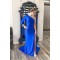 Long Royal Blue One Shoulder Prom Dresses Formal Evening Gowns 901688