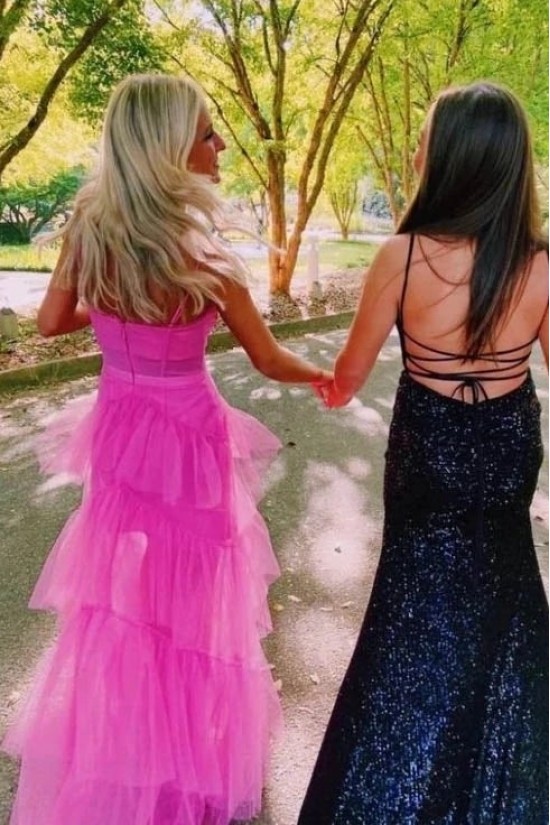 Long Pink Prom Dresses Formal Evening Gowns 901693