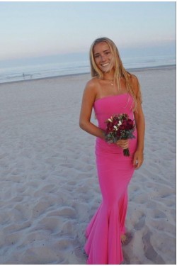 Long Mermaid Strapless Prom Dresses Formal Evening Gowns 901694