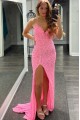 Elegant Long Pink Prom Dresses Formal Evening Gowns 901703