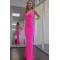 Long Fuchsia Mermaid Prom Dresses Formal Evening Gowns 901706