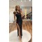 Long Black One Shoulder Sequin Prom Dresses Formal Evening Gowns 901708