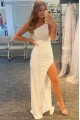 Long White One Shoulder Prom Dresses Formal Evening Gowns 901719 Long White One Shoulder Prom Dresses Formal Evening Gowns 901719
