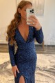 Mermaid Sparkle Sequin Long Sleeves Prom Dresses Formal Evening Gowns 901722 Mermaid Sparkle Sequin Long Sleeves Prom Dresses Formal Evening Gowns 901722