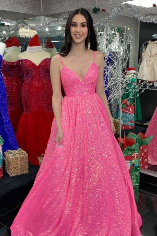 Long-Pink-Sparkle-Sequins-Prom-Dresses-Formal-Evening-Gowns-901729