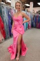 Long Pink Sweetheart Prom Dresses Formal Evening Gowns 901730