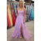 Long Lilac Lace and Tulle Prom Dresses Formal Evening Gowns 901731