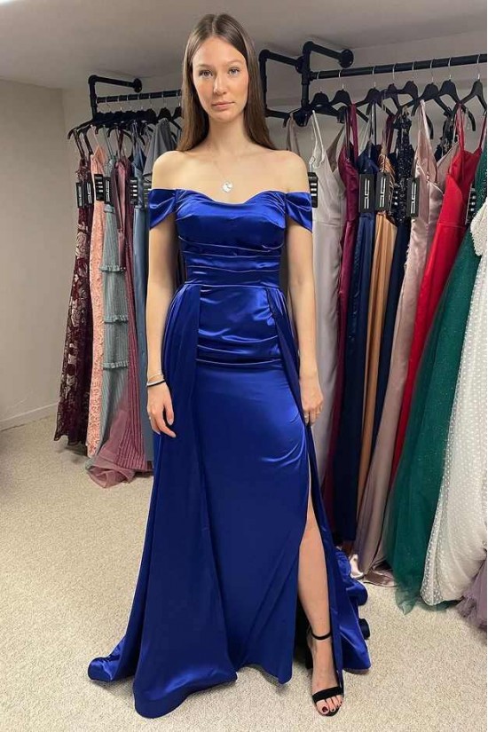 Long Royal Blue Off the Shoulder Prom Dresses Formal Evening Gowns 901733 Long Royal Blue Off the Shoulder Prom Dresses Formal Evening Gowns 901733