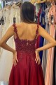Long Red Lace and Chiffon Prom Dresses Formal Evening Gowns 901734 Long Red Lace and Chiffon Prom Dresses Formal Evening Gowns 901734