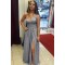 A-Line One Shoulder Long Prom Dresses Formal Evening Gowns 901735