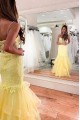 Long Yellow Mermaid Lace Prom Dresses Formal Evening Gowns 901740 Long Yellow Mermaid Lace Prom Dresses Formal Evening Gowns 901740