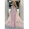 A-Line Lace and Tulle Long Pink Prom Dresses Formal Evening Gowns 901754
