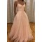 A-Line Long Sparkle Tulle Prom Dresses Formal Evening Gowns 901756