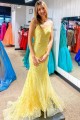 Long Yellow Mermaid Lace Prom Dresses Formal Evening Gowns 901764 Long Yellow Mermaid Lace Prom Dresses Formal Evening Gowns 901764