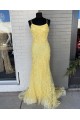 Long Yellow Mermaid Lace Prom Dresses Formal Evening Gowns 901764 Long Yellow Mermaid Lace Prom Dresses Formal Evening Gowns 901764