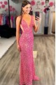 Elegant Mermaid Long Sparkle Sequins Prom Dresses Formal Evening Gowns 901773