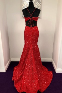 Elegant Mermaid Long Sparkle Sequins Prom Dresses Formal Evening Gowns 901774