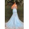 Long Blue Mermaid Lace and Tulle Prom Dresses Formal Evening Gowns 901779
