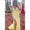 Long Yellow Lace Prom Dresses Formal Evening Gowns 901785