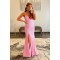 Long Pink Sparkle Sequins Prom Dresses Formal Evening Gowns 901791