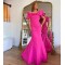 Long Mermaid Fuchsia Prom Dresses Formal Evening Gowns 901794