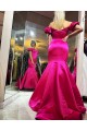 Long Mermaid Fuchsia Prom Dresses Formal Evening Gowns 901795