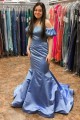 Long Mermaid Fuchsia Prom Dresses Formal Evening Gowns 901795