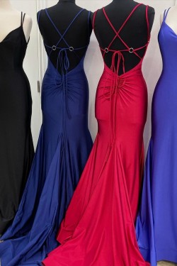 Mermaid Simple Long Prom Dresses Formal Evening Gowns 901798