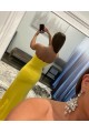 Long Yellow Strapless Beaded Prom Dresses Formal Evening Gowns 901799