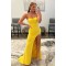Long Yellow Strapless Beaded Prom Dresses Formal Evening Gowns 901799