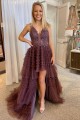 High Low Lace and Tulle Prom Dresses Formal Evening Gowns 901802