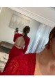 Long Red Mermaid Lace Long Sleeves Prom Dresses Formal Evening Gowns 901805 Long Red Mermaid Lace Long Sleeves Prom Dresses Formal Evening Gowns 901805