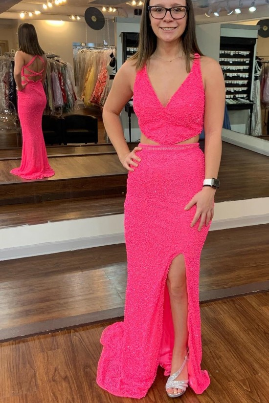 Long Fuchsia Prom Dresses Formal Evening Gowns 901809