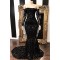 Long Black Mermaid Lace Prom Dresses Formal Evening Dresses 901894