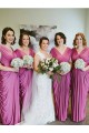 Sheath/Column Floor Length V Neck Long Bridesmaid Dresses 902002