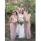 Sheath/Column Floor Length V Neck Long Bridesmaid Dresses 902002