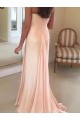 Long Pink One Shoulder Long Bridesmaid Dresses 902011