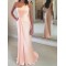 Long Pink One Shoulder Long Bridesmaid Dresses 902011