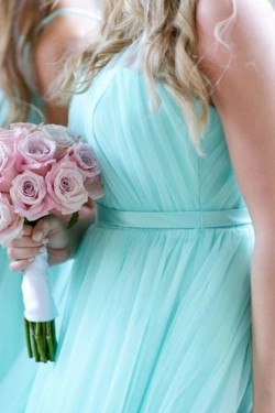 Long Tulle Floor Length Bridesmaid Dresses 902014