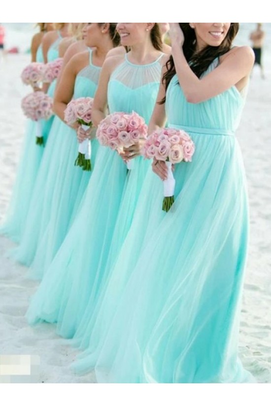 Long Tulle Floor Length Bridesmaid Dresses 902014