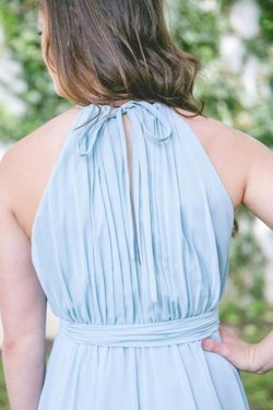 Long Blue Chiffon Floor Length Bridesmaid Dresses 902027