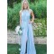 Long Blue Chiffon Floor Length Bridesmaid Dresses 902027