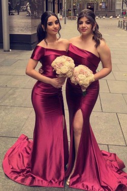 Mermaid One Shoulder Long Bridesmaid Dresses 902032