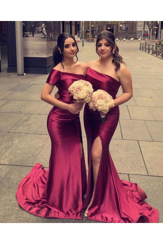 Mermaid One Shoulder Long Bridesmaid Dresses 902032