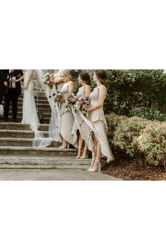 Simple Asymmetrical Bridesmaid Dresses 902035