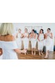 Short White Lace Bridesmaid Dresses 902036