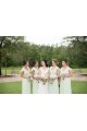 Long Chiffon V Neck Floor Length Bridesmaid Dresses 902037